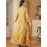 [Vintage Maxi Dress] Vintage-Inspired Elegant Maxi Dress | V-Neck, Long Sleeve, Floral Print, Loose Fit - Middle Eastern Embroidered Design for Vacation or Casual Wear