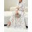 2pcs Elegant Open Abaya & Matching Headscarf Set - Floral Print, Long Sleeve, Loose Fit for Women - Ideal for Spring/Summer Outfits, Versatile Long Abaya|Floral Print Abaya|Traditional Abaya