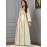 Elegant Golden Embroidered Abaya Dress - Long, Elegant Dress with Intricate Golden Floral Patterns, Perfect for Eid Celebrations, Festive Attire|Elegant Abaya|Long Abaya