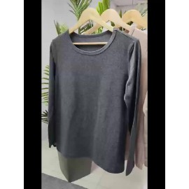 Women'S Long Sleeve Crew Neck T-Shirt with 