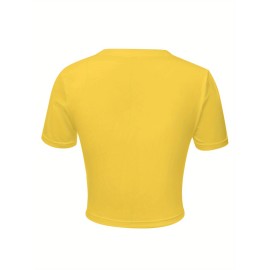 Women's  Y2K Cropped T-Shirt with 