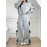 Solid Color Women's Casual Loose Bow Decoration Long Sleeve Top and Pants Two-Piece Set
