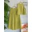 Vacation-Style Solid Color Sleeveless Women's Casual Pants Set