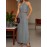 [Elegant Two-Piece Set] Elegant Solid Color Women's Sleeveless Cross Vest Top and Skirt Two-Piece Set