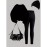 Women'S 2pcs Set, Women'S Casual Bow Print Design Crew Neck Sweatshirt and Leggings, Fall/ Winter