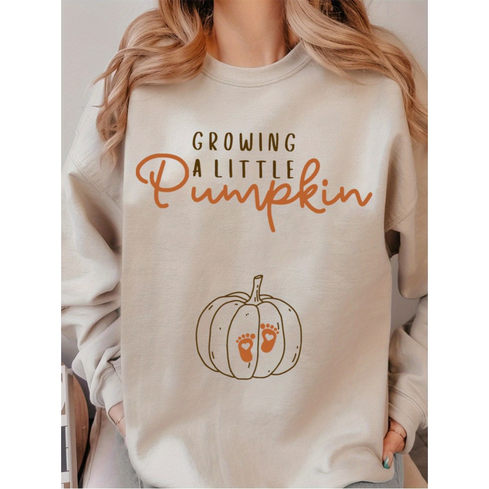 Women'S Casual Crew Neck Sweatshirt, Polyester Knit Fabric, 260gsm, with 
