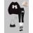 Women'S 2pcs Set, Women'S Casual Bow Print Design Crew Neck Sweatshirt and Leggings, Fall/ Winter